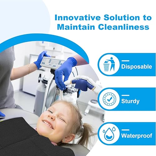 Miniatura 5 de Baberos dentales, baberos dentales desechables de 5 colores baberos dentales impermeables babero de tatuaje de 3 capas baberos de paciente baberos 5
