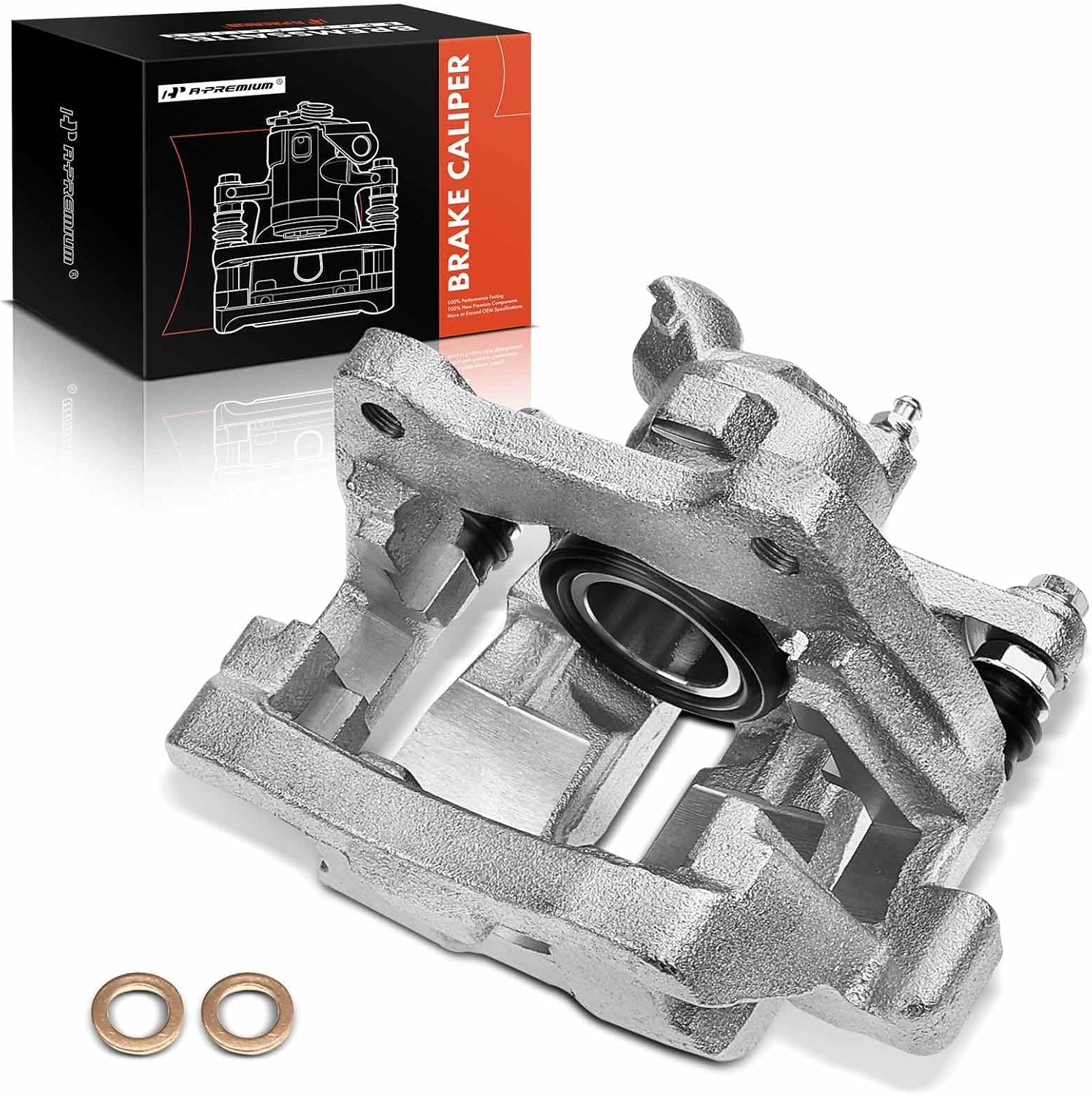 A-Premium Disc Brake Caliper Assembly with Bracket Compatible with Select Land Rover Models - LR4 2013-2016, For Range Rover Sport 2012-2013 - Rear Left Driver Side