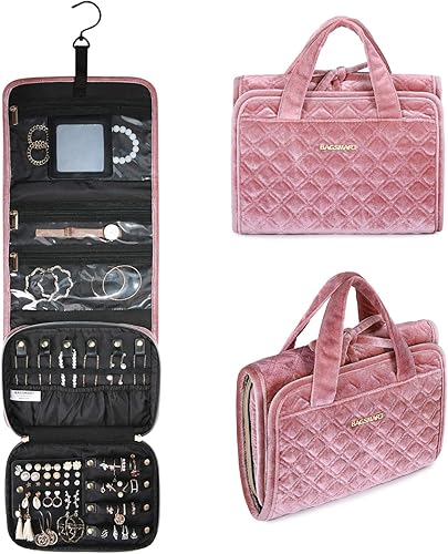 BAGSMART - Organizador de terciopelo para joyas anillos collares pulseras aretes