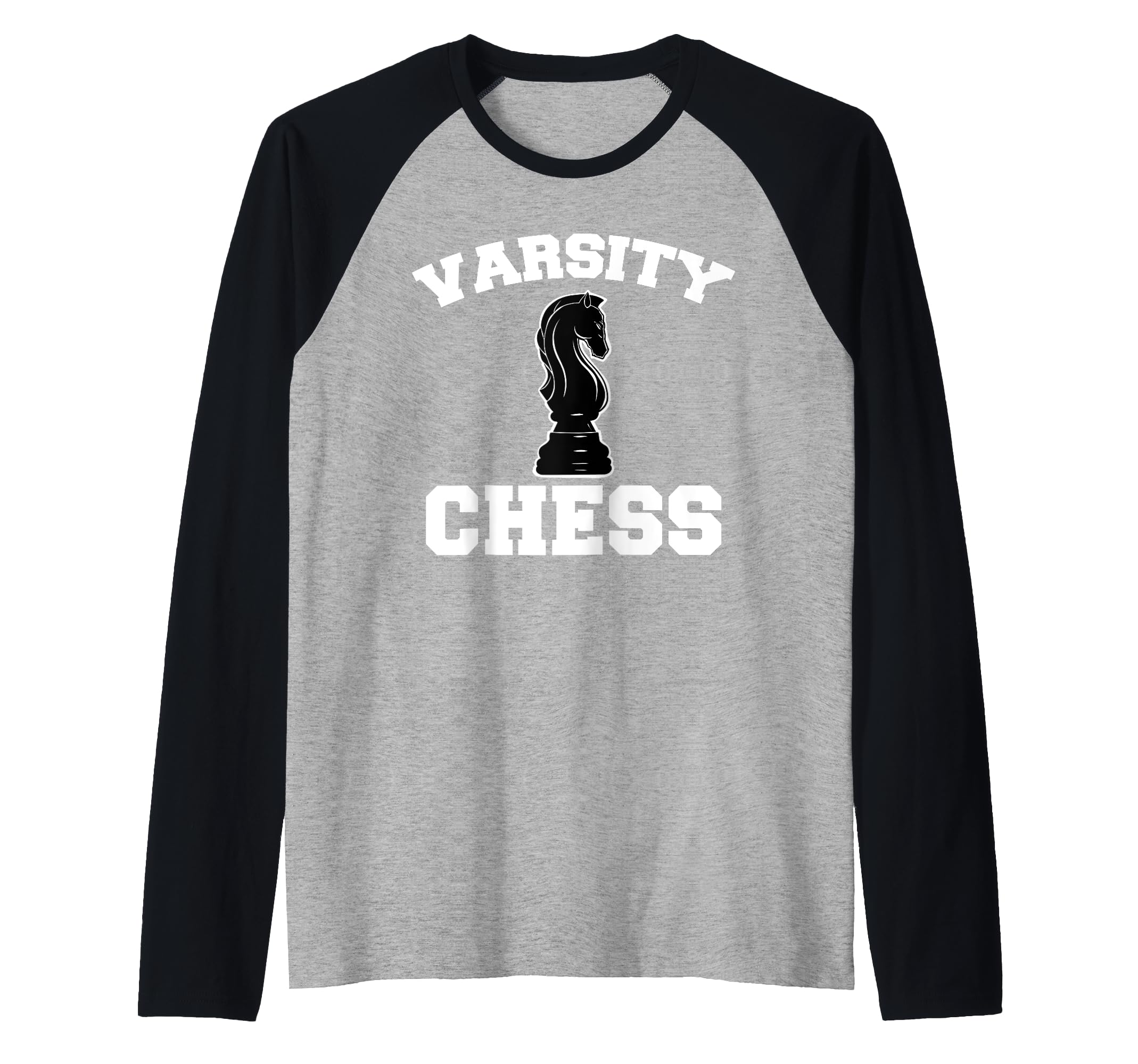 Varsity Chess funny Chess Club Raglan Baseball Tee