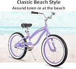 JOYSTAR 20" 24" 26" Beach Cruiser Bike for Girls, Boys, Mens and Womens, Single Speed Kids Cruiser Bikes with Coaster Brake, Multiple Colors