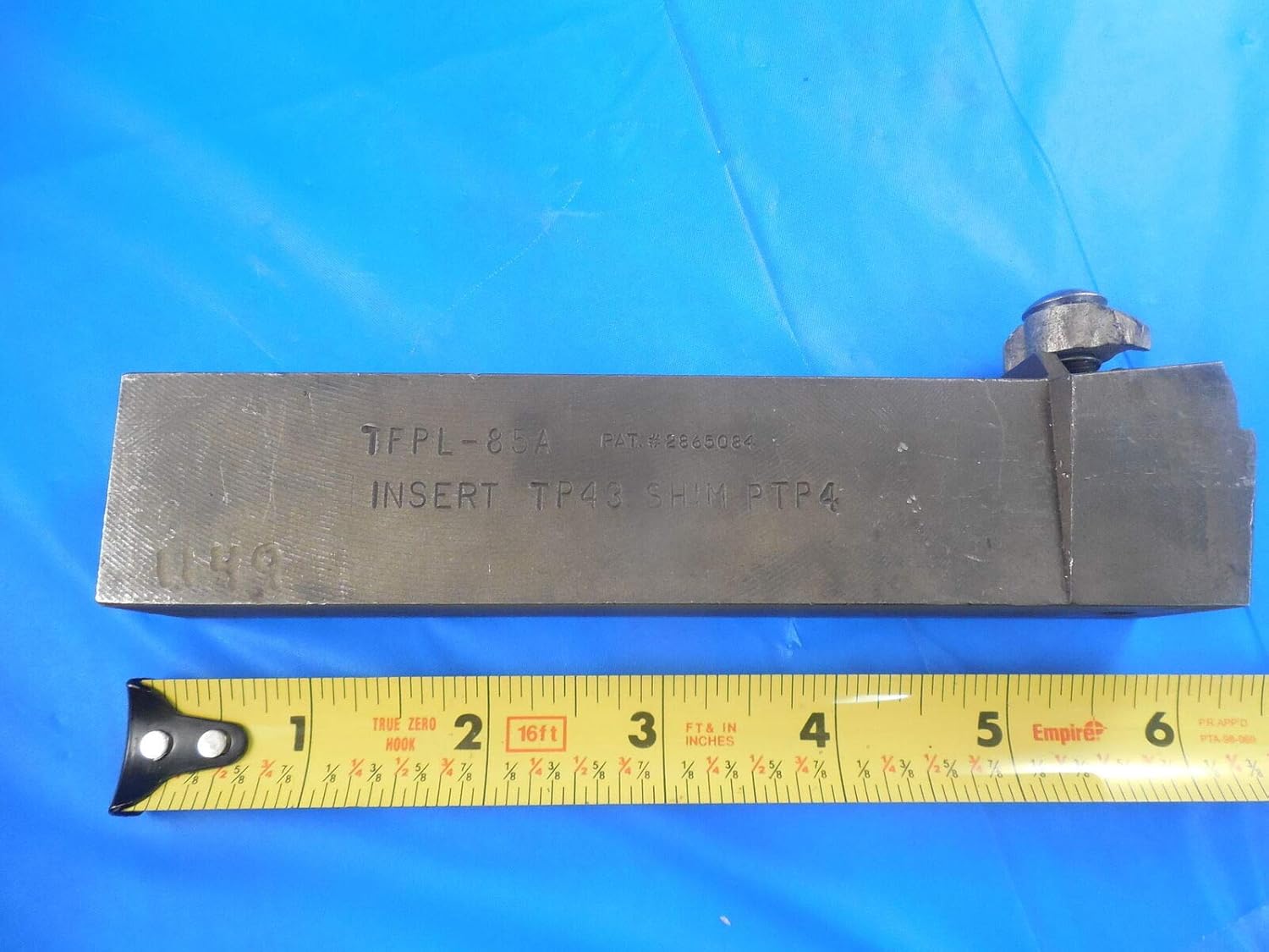 TFPL 85A 1 1/4 x 1'' Shank Insert TP43 Shim PTP4 Left Hand Lathe Tool Holder CNC