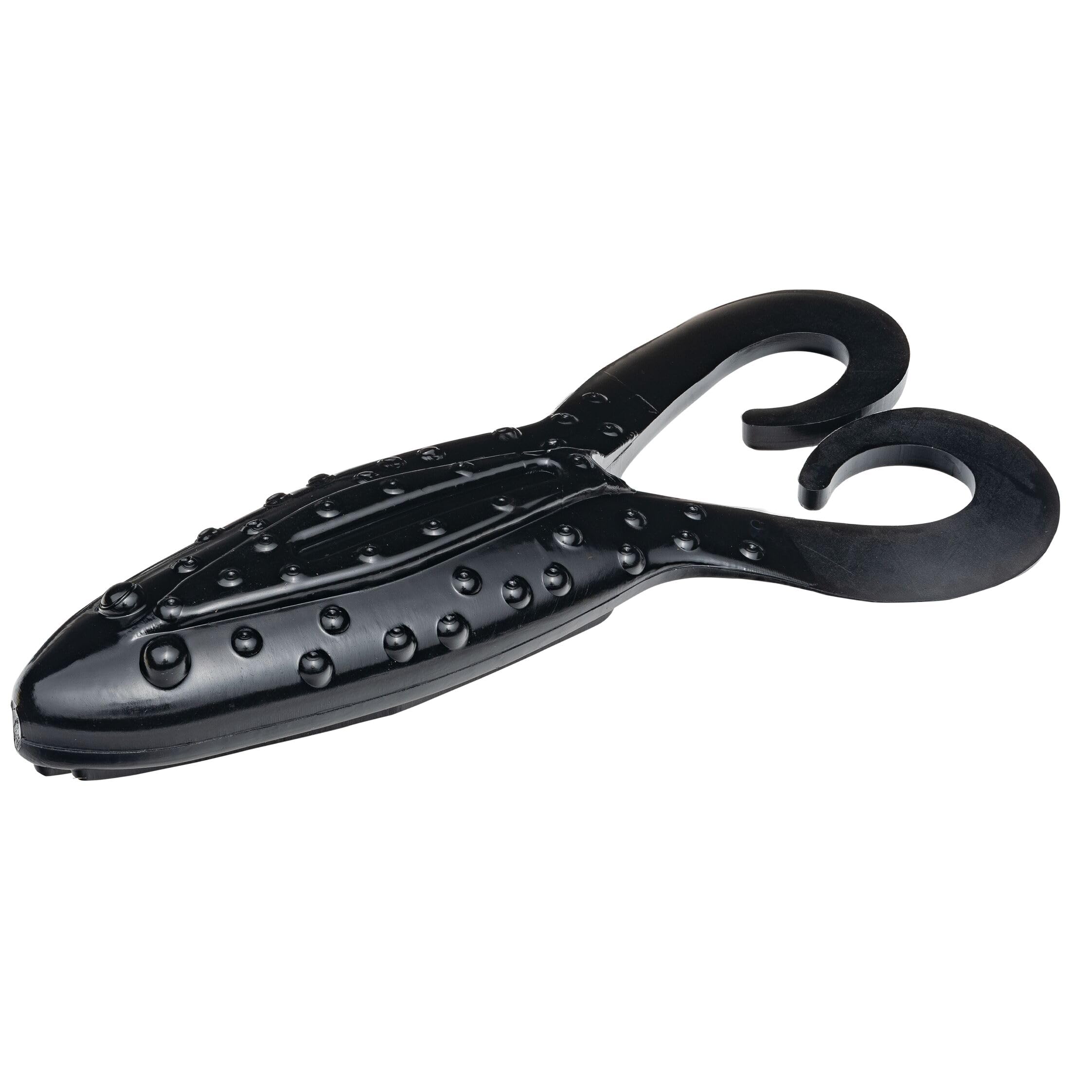 Strike King Lures, Gurgle Toad Soft Bait Lure, 4"" Length, Black, Package of 5" (GT-210)