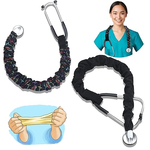 Miniatura 18 de ABAMERICA Funda elástica para estetoscopio Scrunchie, fundas elásticas y delgadas para estetoscopio de ajuste universal para todo tipo de B18 - 2