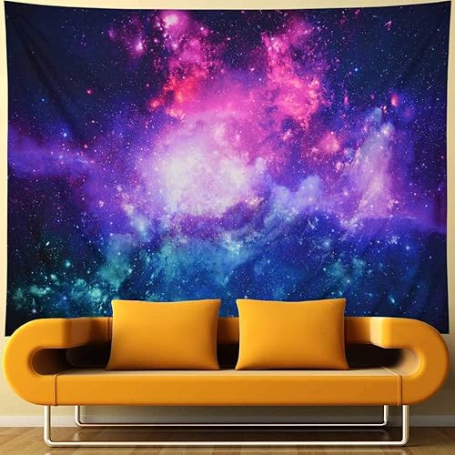 Miniatura 4 de Tapiz de galaxia, tapiz de noche estrellada morada, tapiz de espacio cósmico 3D, tapiz psicodélico, tapiz de estrellas místicas, tapiz hippie