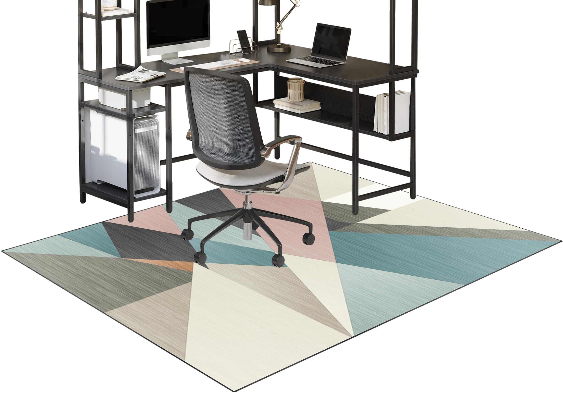 Fzamudng Office Chair Mat for Carpet, Heavy Duty Desk Chair Mat, Floor Protectors for Rolling Chairs, Computer Gaming Chair Mat, Non-slip Carpet Protector Chair Mat for Home and Office 70 x 110 cm
