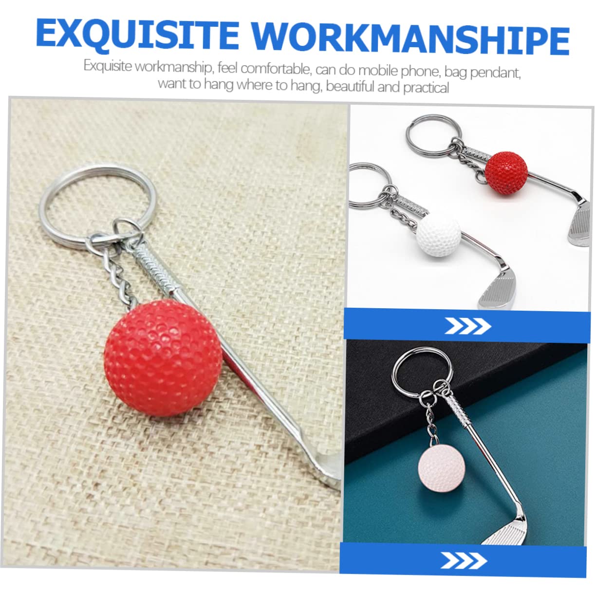 15 Piezas llavero golf para amante del golf llaveros de de de pelota de Accesorio de deportes s creativos de coche el plastico