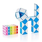 CUBIDI Magic Snake Cube | Fidget Snake Toy for Kids | Travel Toys for Kids Ages 4-8 | Great Gift for Boys and Girls Birthday, Christmas, Stocking Stuffers - 36 Blocks | 0.9 inch x 0.7 inch | Blue