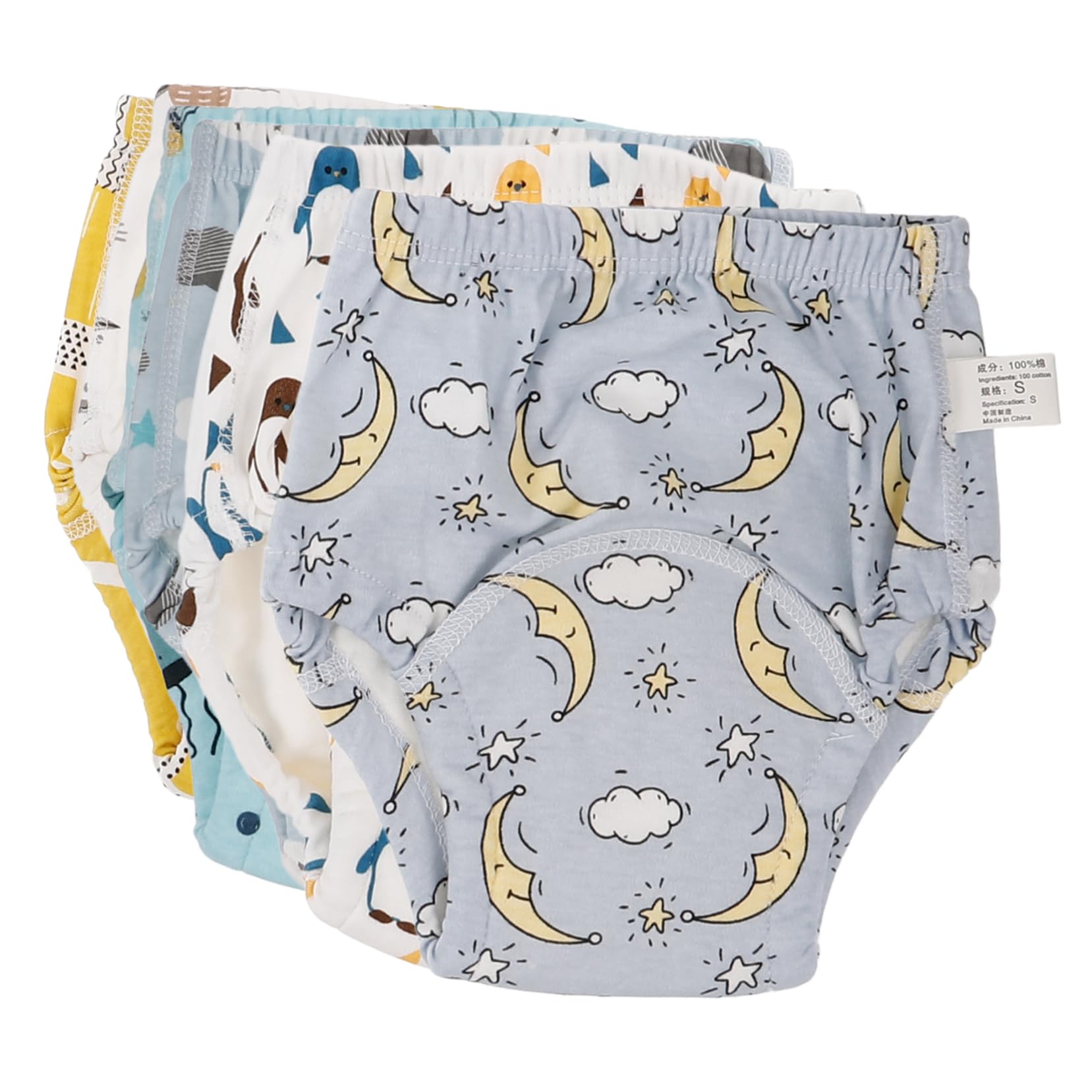 Abaodam Pantalones De Entrenamiento Para Niña Reutilizables De Algodón Y Transpirable Diseño Antileak Para Recién Nacidos Para Aprendizaje De Control Con 6 Piezas*3