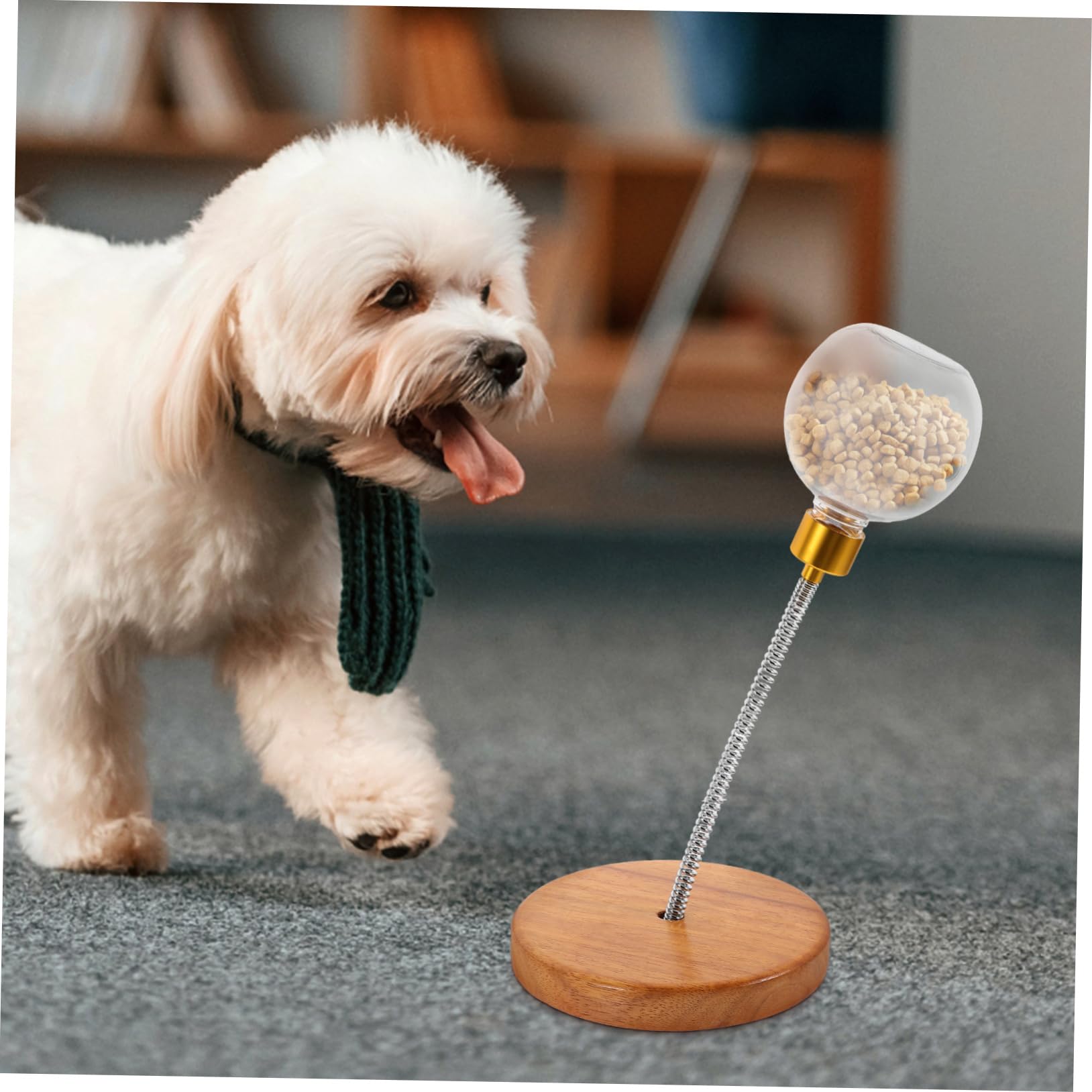 Kisangel Snackball Interaktives Hundespielzeug aus Kunststoff und Edelstahl für Hunde zum Langsamen Füttern und Hundetraining für Große und Mittelgroße Hunde