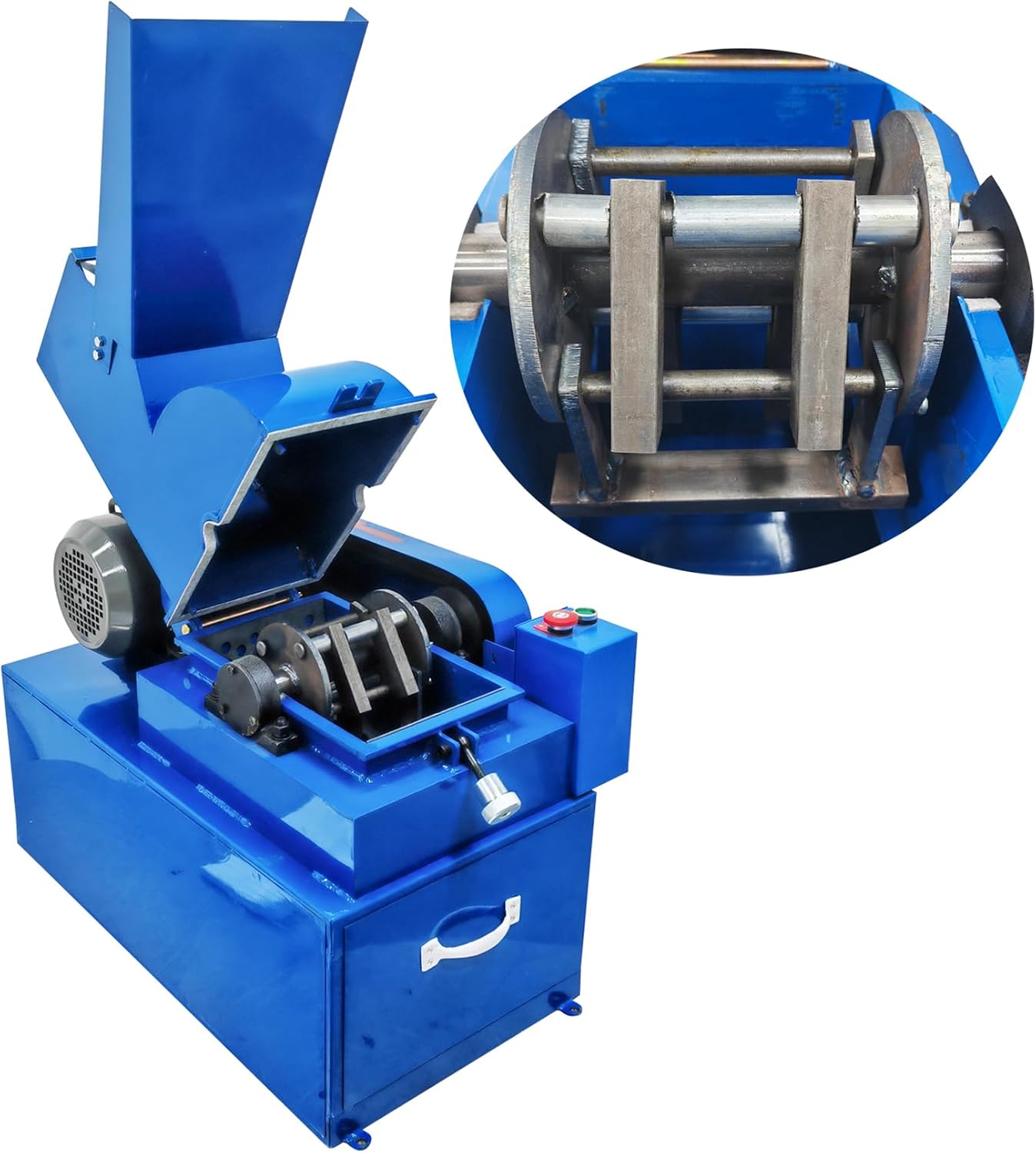 Hammer Crusher Rock Crush Machine Glass Bottle Rock Mill Ore Coal Electric Crusher Milling Machine with 15mm/10mm/8mm Sieve 220V 3KW