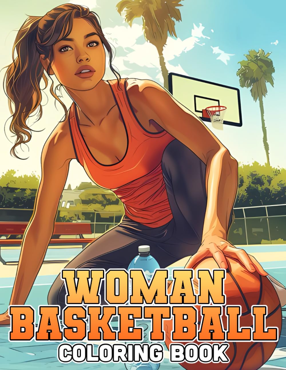 Woman Basketball Coloring Book: Athletic Female Coloring Pages with Powerful Moves, Diverse Teams, and Hoops Moments for Girls and Adults to Color and Feel Empowered