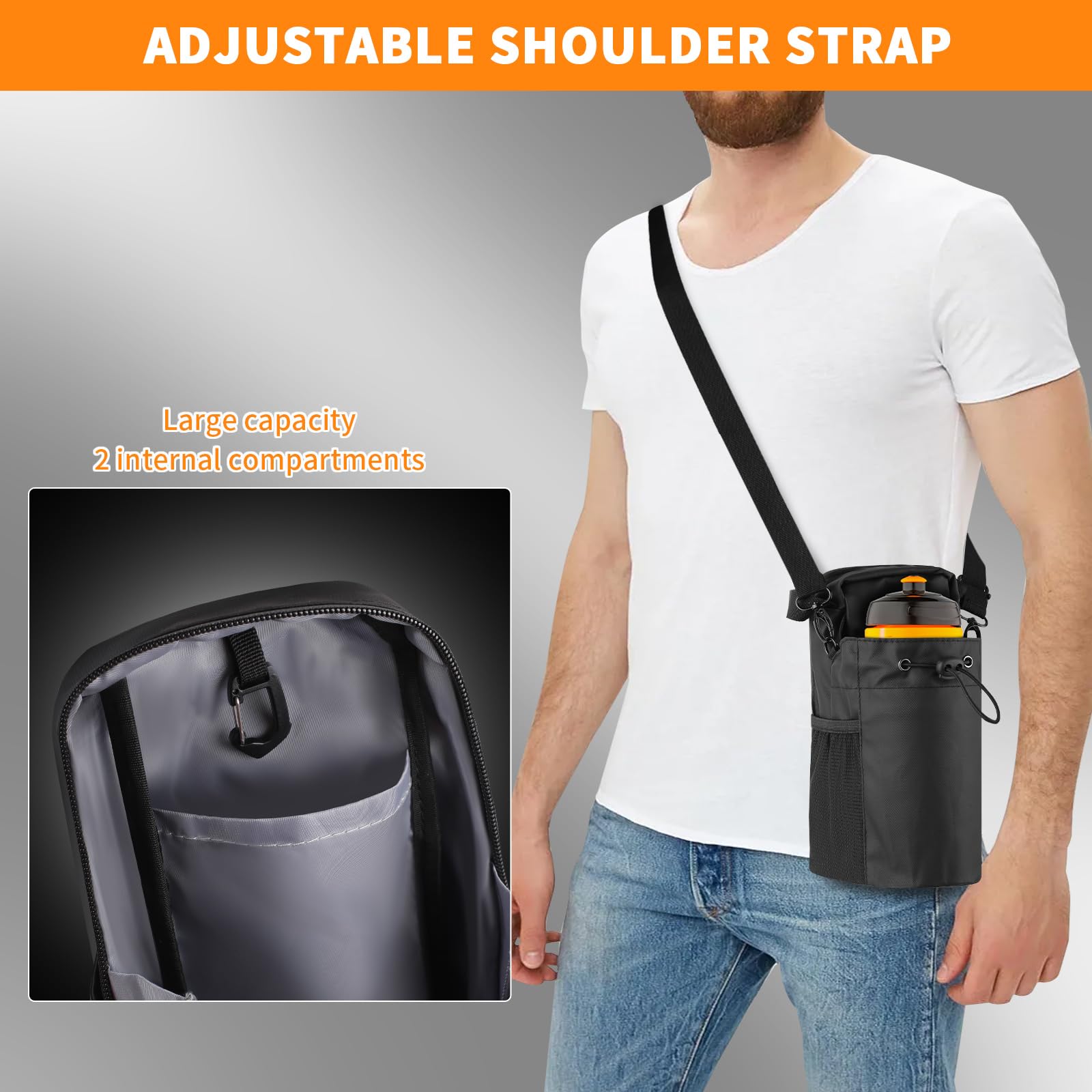 Borsa da palestra magnetica, accessori da palestra con tasca