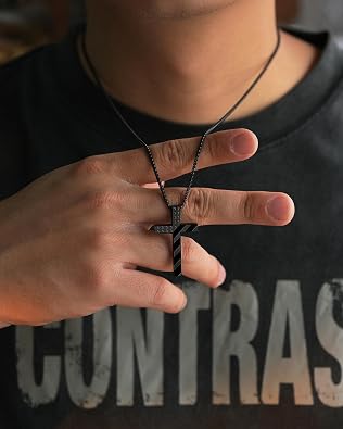 Tarsus Faith Cross Necklace for Boys Son Brother Christian Jewelry Gifts
