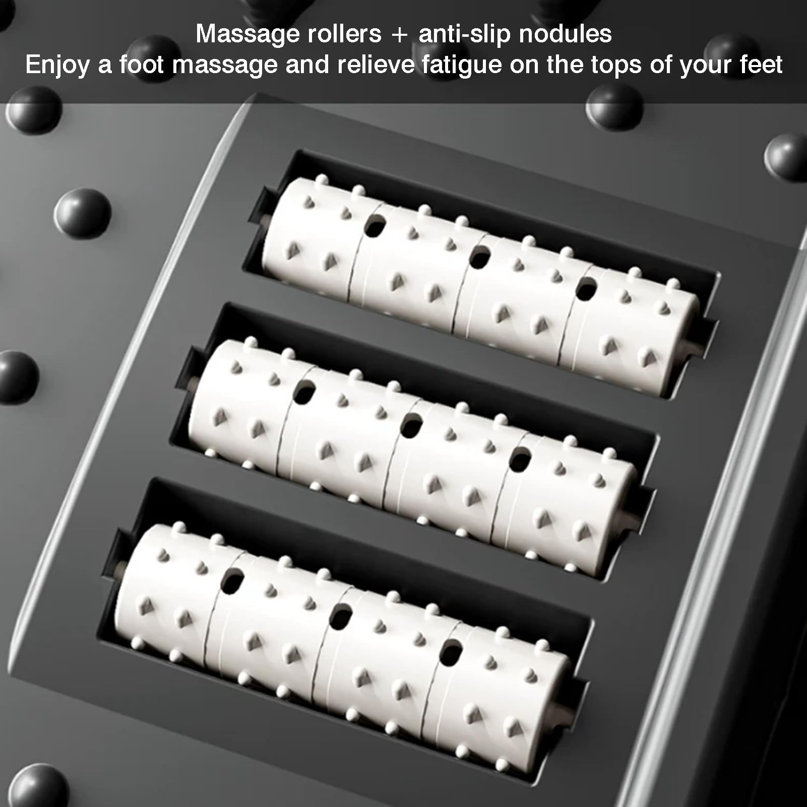 Poggiapiedi Sotto La Scrivania Con Rullo Massaggiante For I Piedi, Sgabello Ergonomico For Le Scrivanie Da Ufficio, Angolo Di Inclinazione 20° E Cuscinetti Antiscivolo(Black)