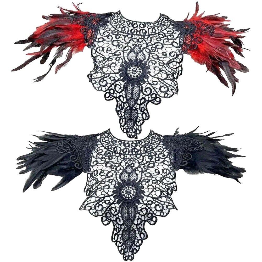 Poncho costume de Noël en plumes artificielles souples avec attache solide