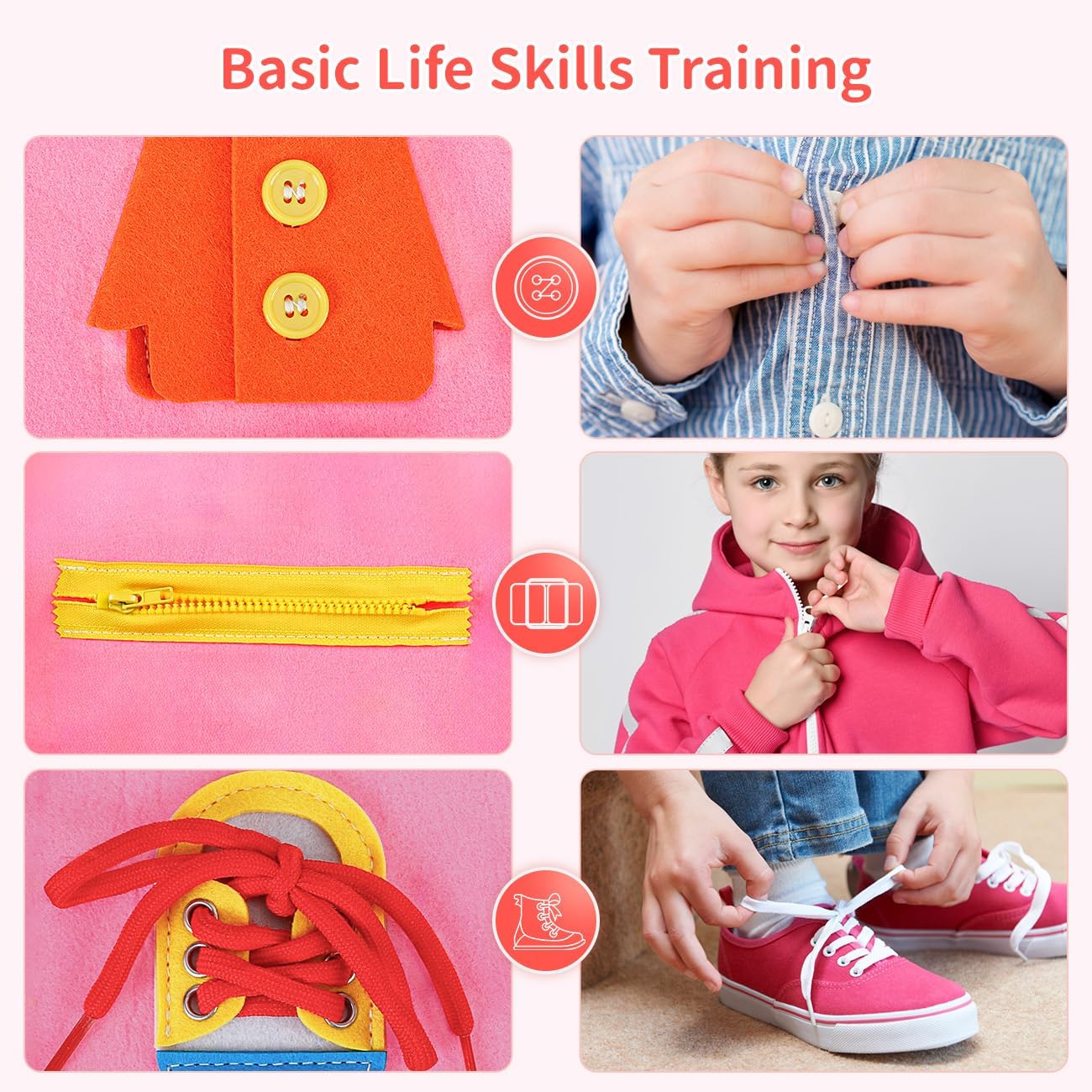 Busy Board, Montessori Spielzeug ab 1 Jahr, 8 in 1 Montessori Spielzeug Activity Board Motorikspielzeug & Lernspielzeug für 2 3 4 5 Jahre, Lernspiel als Geschenk für Kinder