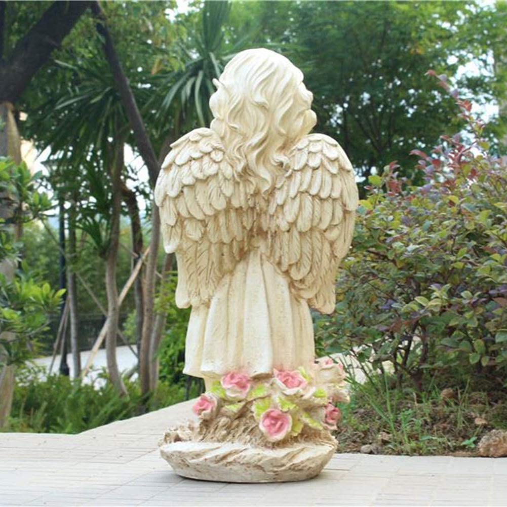 Amazon.co.jp: ガーデンオーナメント庭の装飾 天使の彫刻、素朴な