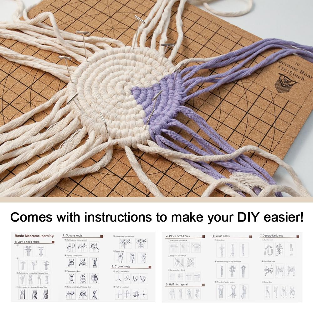 Macramé Board avec stylos, 30,5 x 40,6 cm, Planche de Projet macramé Double Face avec grilles, Planche à tresser Portable Planche en macramé réutilisable et épingles pour tresser Le Bracelet Macramé Board avec stylos, 30,5 x 40,6 cm, Planche de Projet macramé Double Face avec grilles, Planche à tresser Portable Planche en macramé réutilisable et épingles pour tresser Le Bracelet