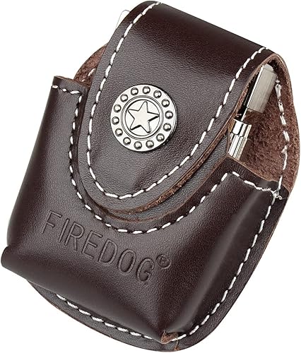 Estuche para encendedor de cigarrillos, 1 unidad, piel auténtica, bolsa de encendedor Hoder con lazo para cinturón CL27