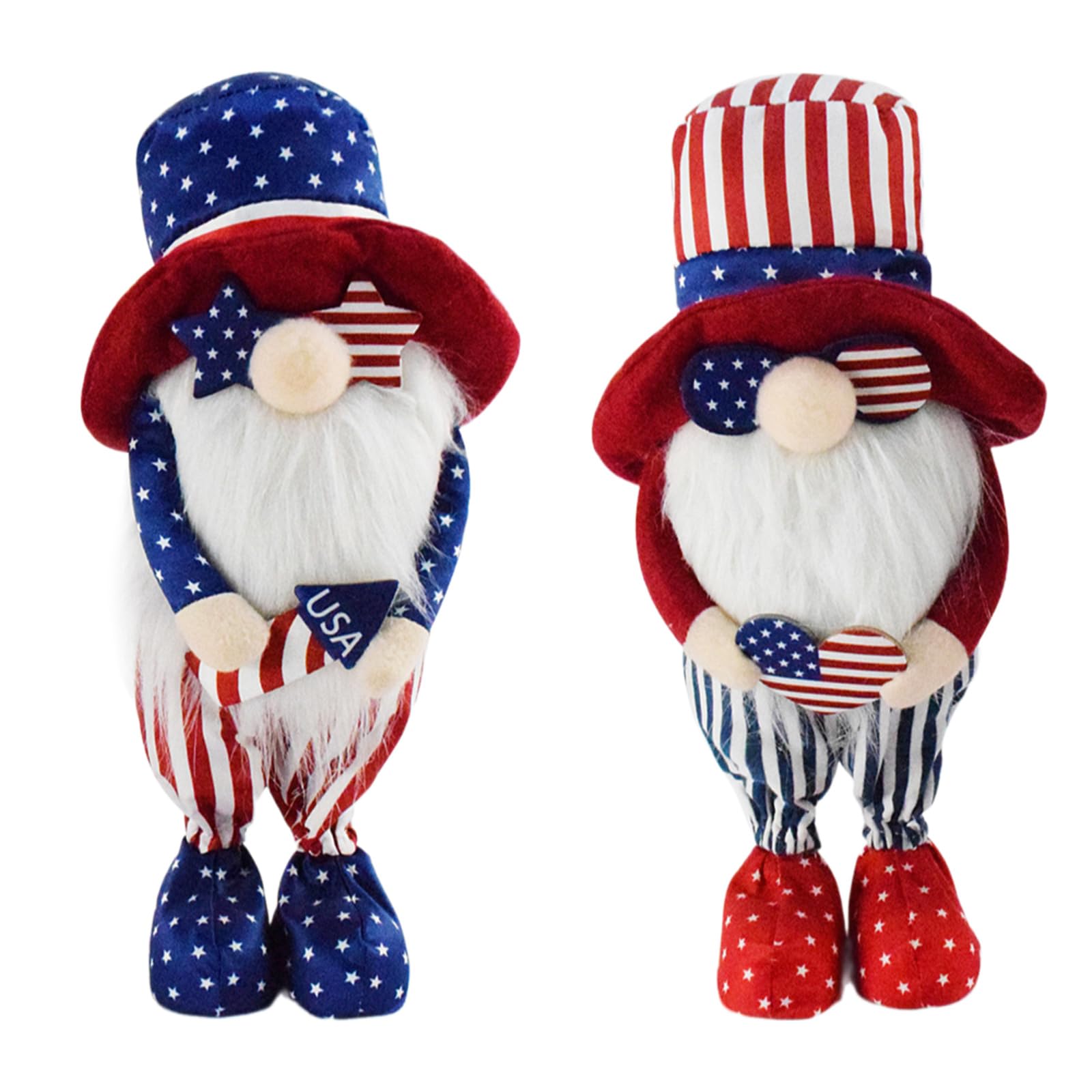 Buxuaaaa Of Patriotic Gnomes America Flags Theme Plush Decors for Independence Indoor Celebration and Gift Give America Gnomes Plush
