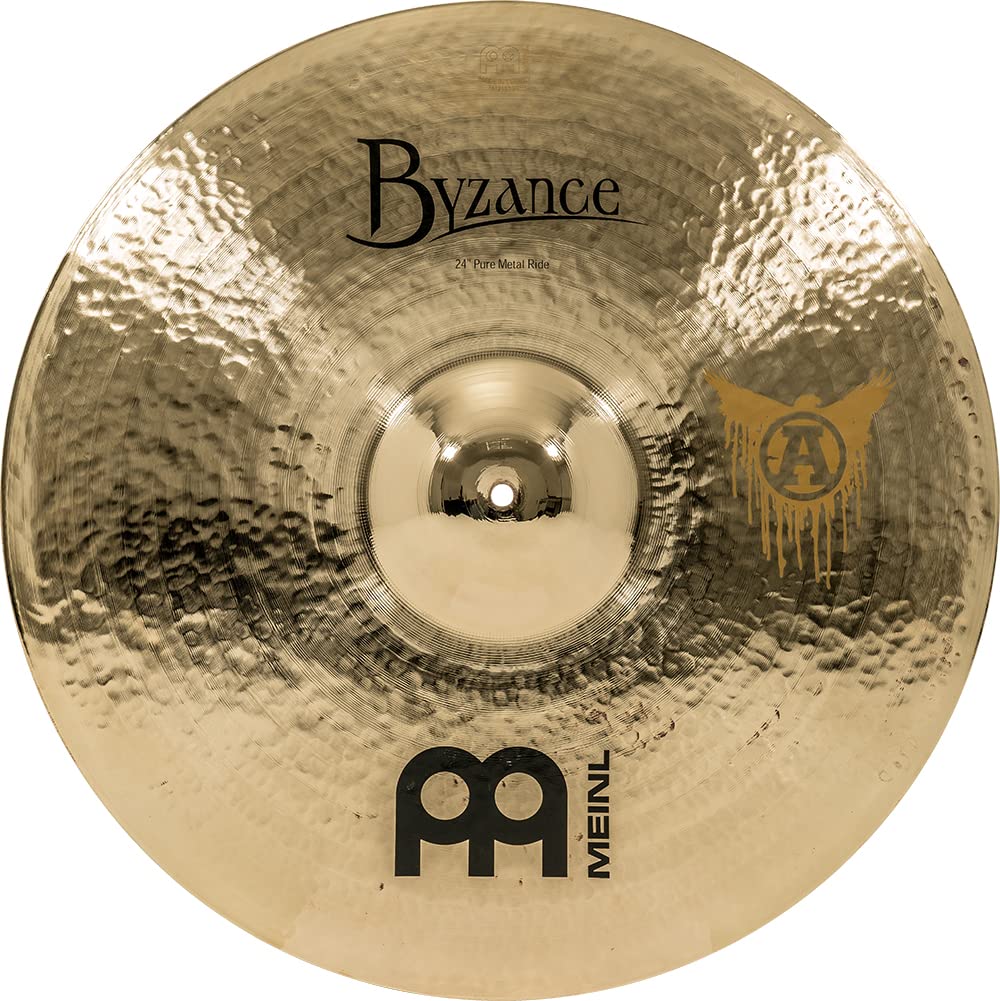 Meinl Cymbals Byzance Brilliant Chris Adler Cymbale Pure Metal Ride 24 pouces (60,96cm) pour Batterie – Bronze B20, Finition Brillante (B24PMR-B)