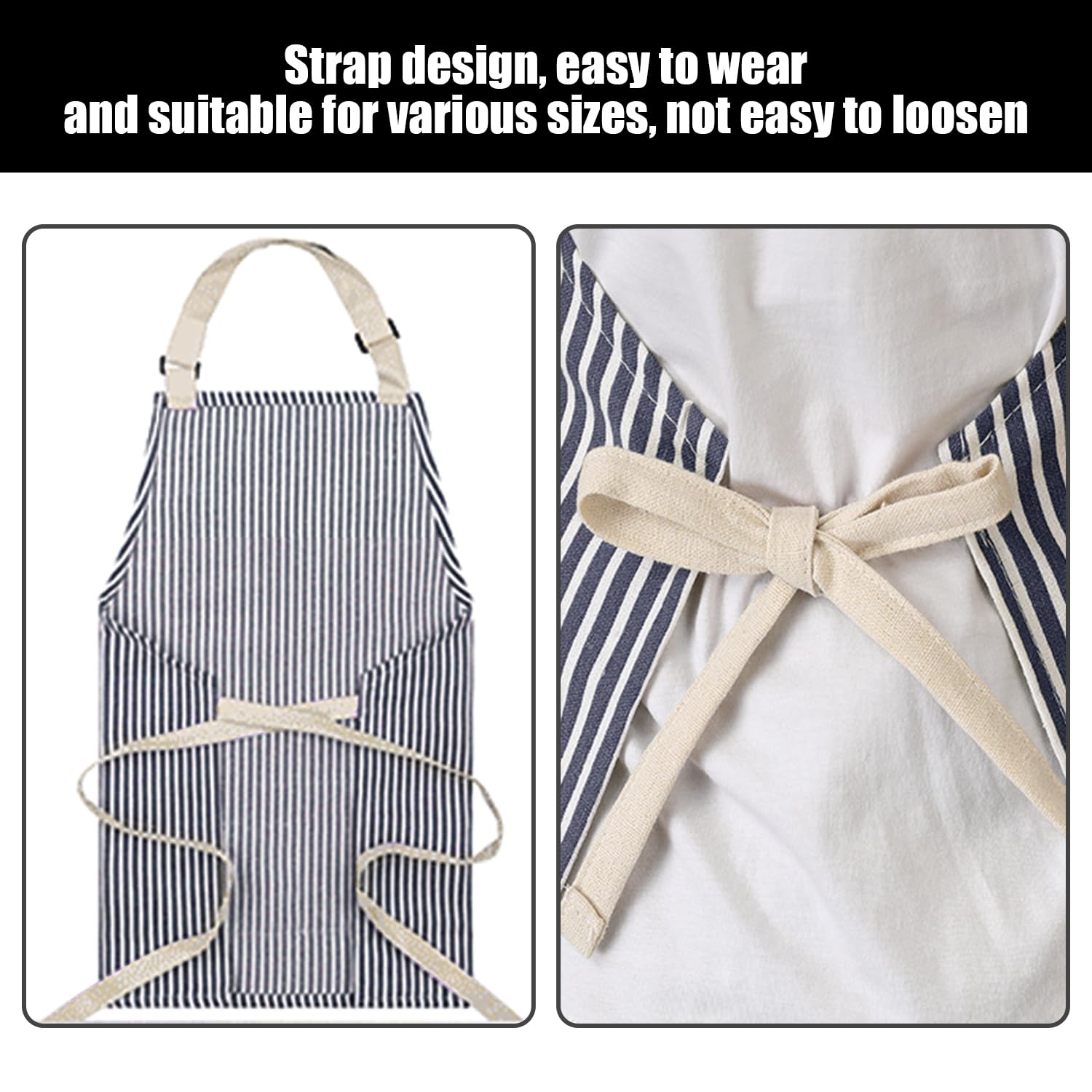 OAOSDH Tablier Et Chapeau De Peinture Pour Enfants - Imperméable, Anti-taches - Noir Et Bleu