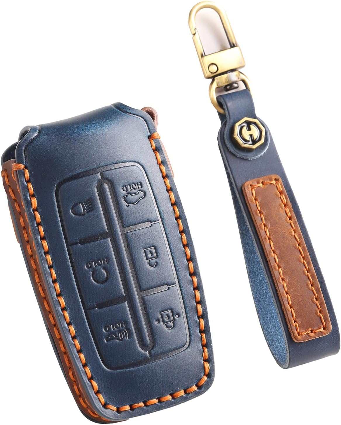 Customizable Keychain Fit for Genesis G70 GV70 G80 GV80 Car Key Fob Cover Case Key Protective Cover