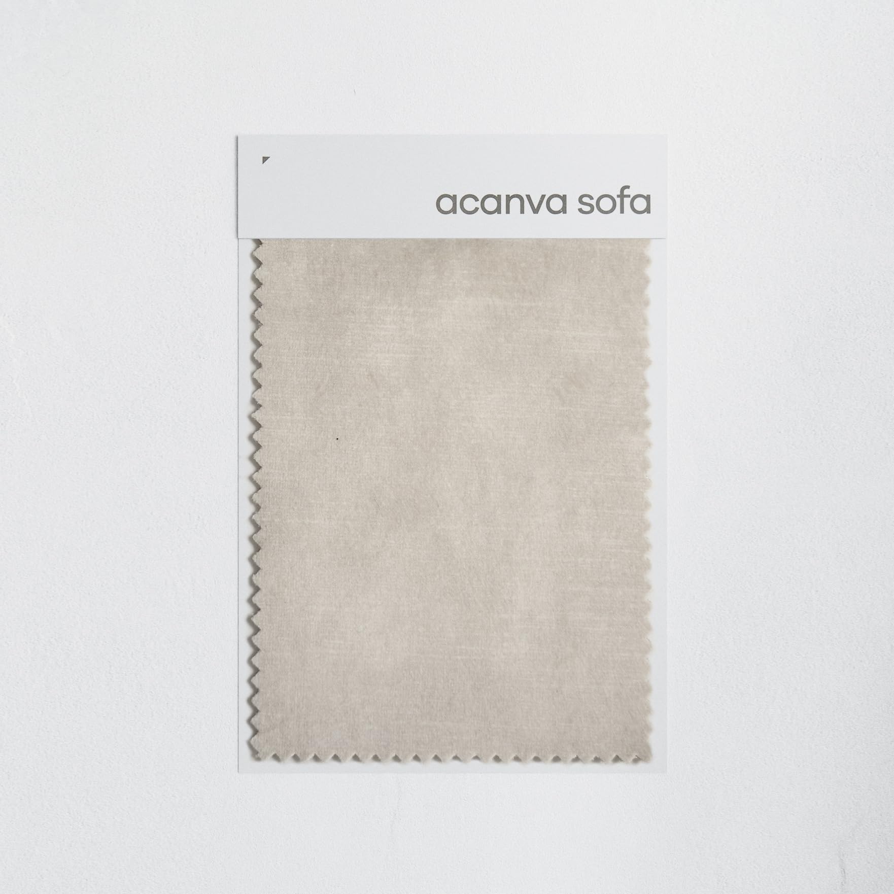 Acanva Tight Curved Sectional Sofa Fabric Swatch, Velvet-Cream