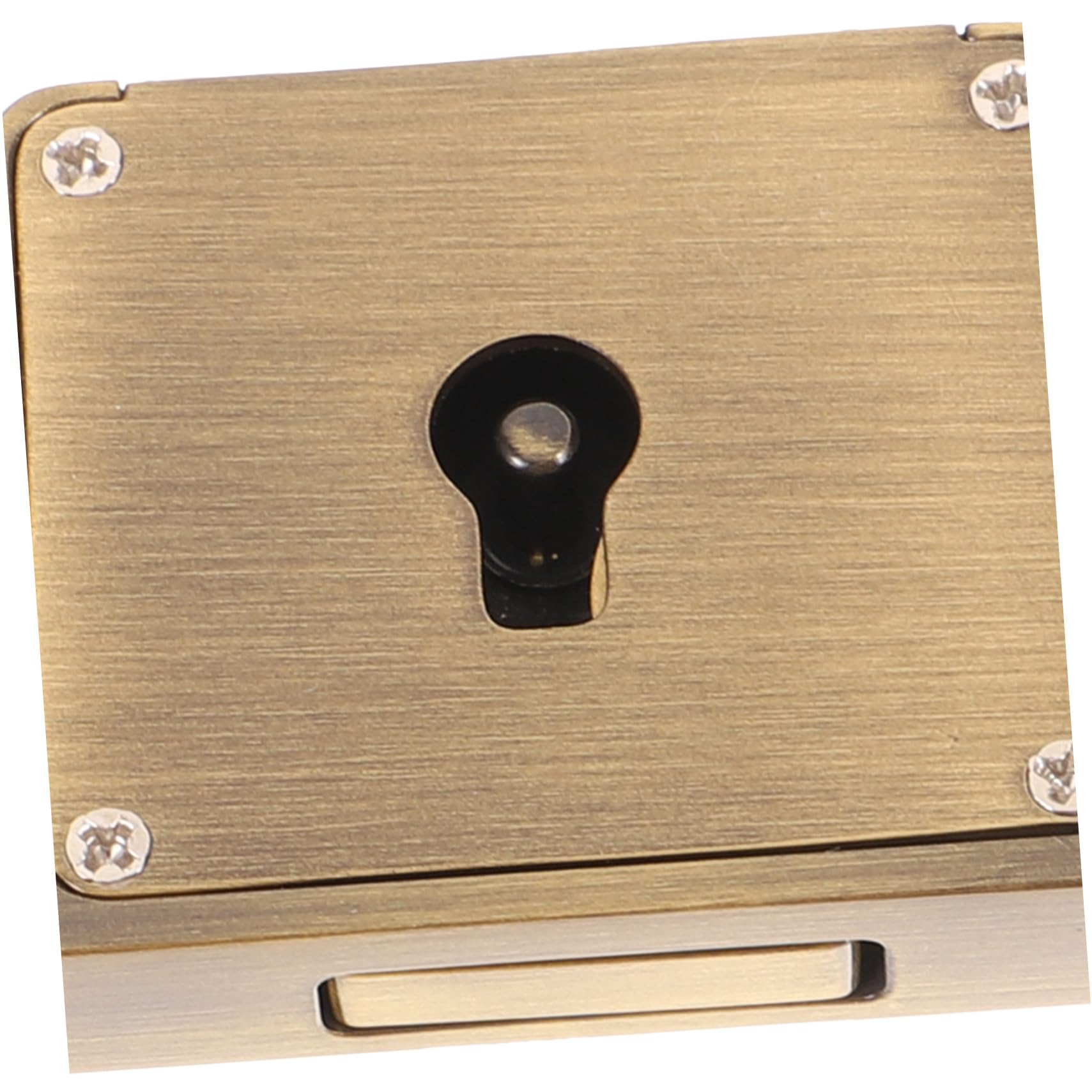 VILLCASE Serratura per Cassetto in Ottone Stile Antico, Antica Serratura per Mobili con Chiave, Protezione Contro Furto e Sicurezza per Archivi,