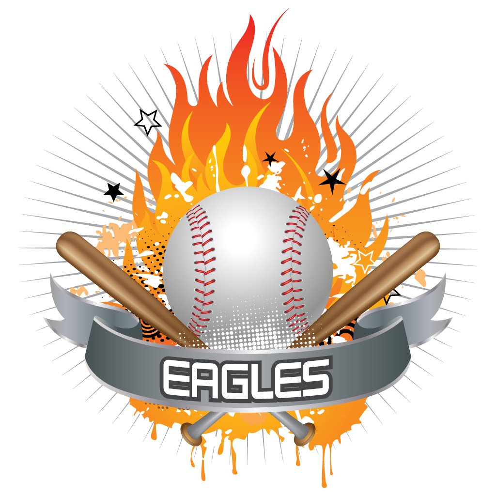 VictoryStore Towels - Eagles Mascot Baseball Team Towels, Set of 15