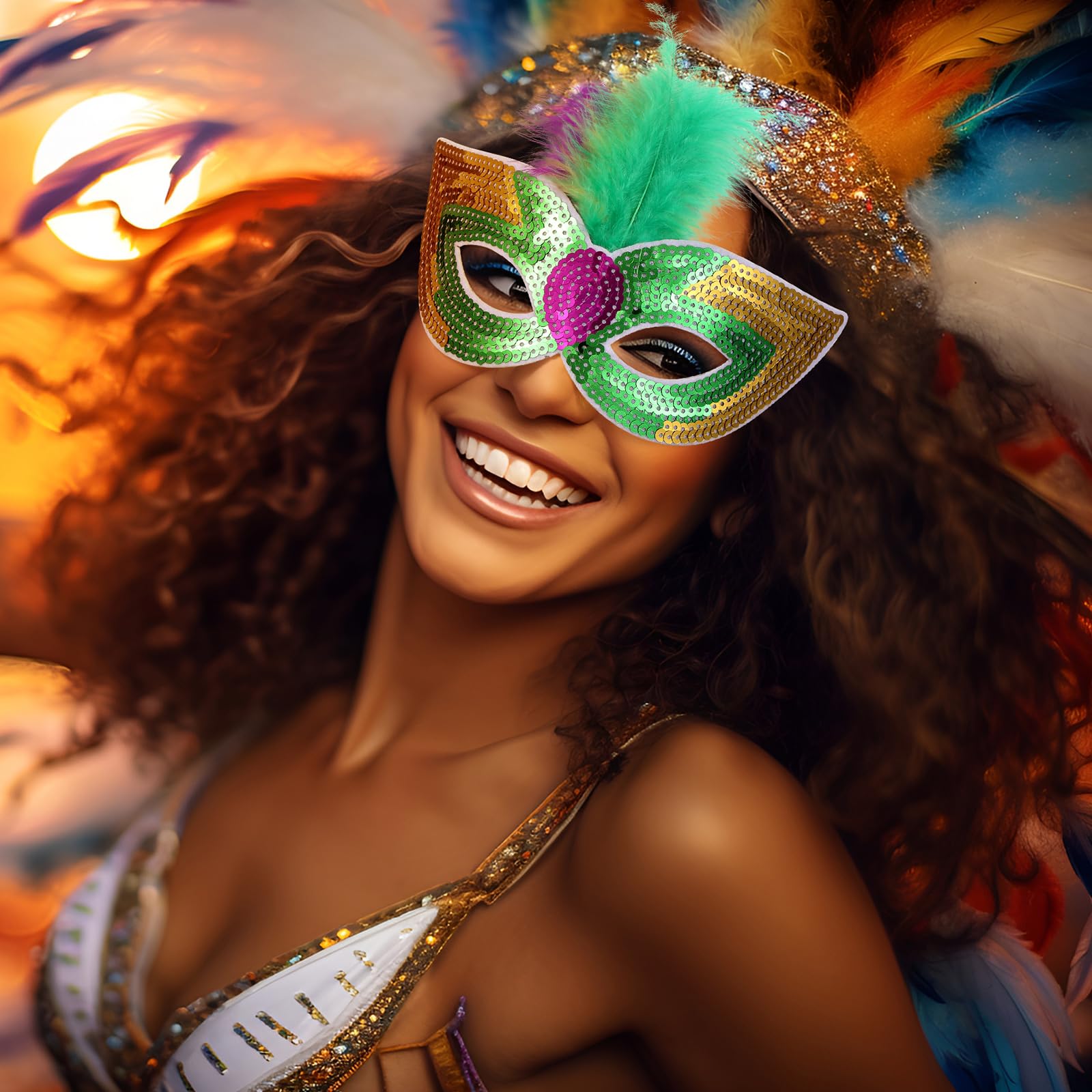 18 Piezas Máscaras de Carnaval con Plumas Máscara Veneciana para Parejas Accesorios para Disfraz de Fiesta de Mardi Fras Baile de Máscaras Máscara de Mascarada para Hombres Adultos y Mujeres
