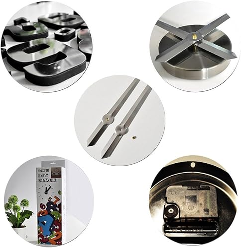 Miniatura 6 de Elikeable Reloj de pared moderno 3D sin marco, grande, 3D, para bricolaje, para manualidades, decoración del hogar, sala de estar, dormitorio