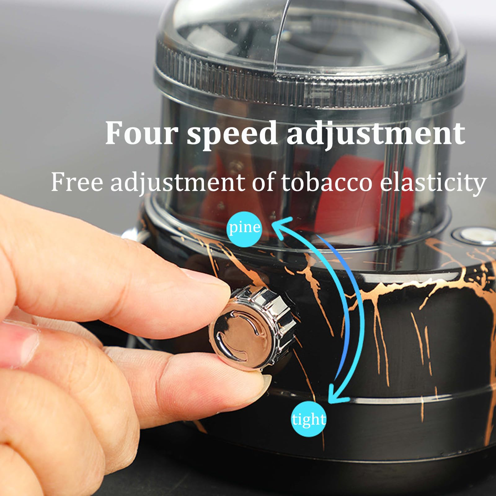 Automatico Della Sigaretta Del Rullo Del Tabacco Delle Macchine di Riempimento Della,Elasticità Del Tabacco Regolabile in 4 Livelli,con Due Tipi di Tubi Del Tabacco da 8 mm/6,5 mm,Adatti ai Fu(Size:B)
