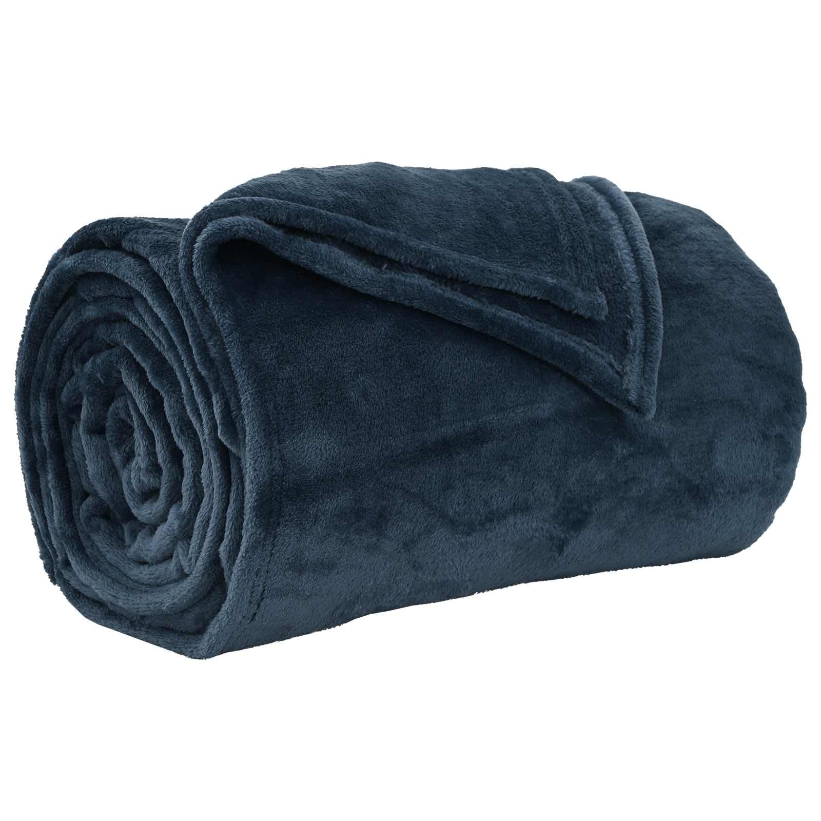 Générique Coperte da gettare, 6 pezzi, blu navy, 220 x 240 cm, in pile