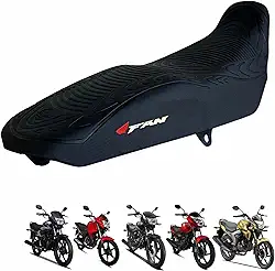 Capa banco de moto emborrachada 3D Preta universal Fan