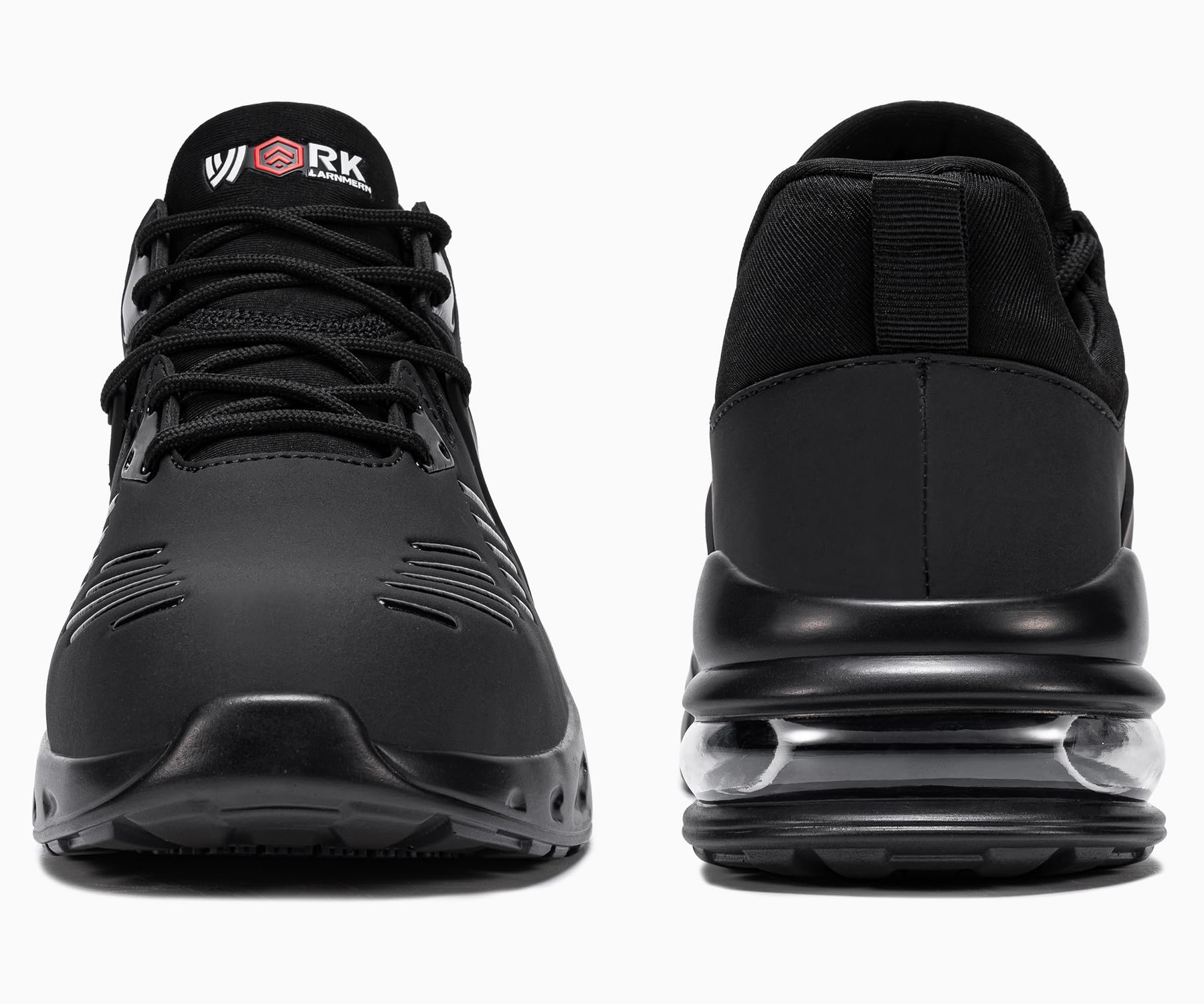 LARNMERN Wasserdichte Schuhe mit Stahlkappe für Damen, rutschfest, bequem, unzerstörbare Konstruktion, Lebensmittel-Service, Chef-Sneaker