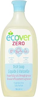 Ecover Natural Plant-Based Liquid Dish Soap, Fragrance Free, 25 Ounce