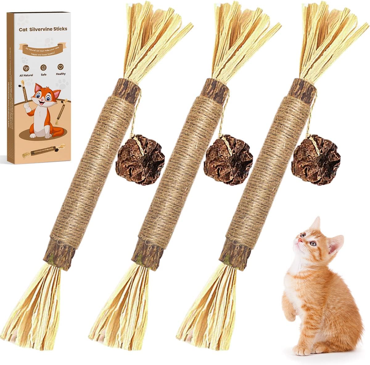 Aucenix Silvervine Sticks for Cats Lick Silvervine Blend