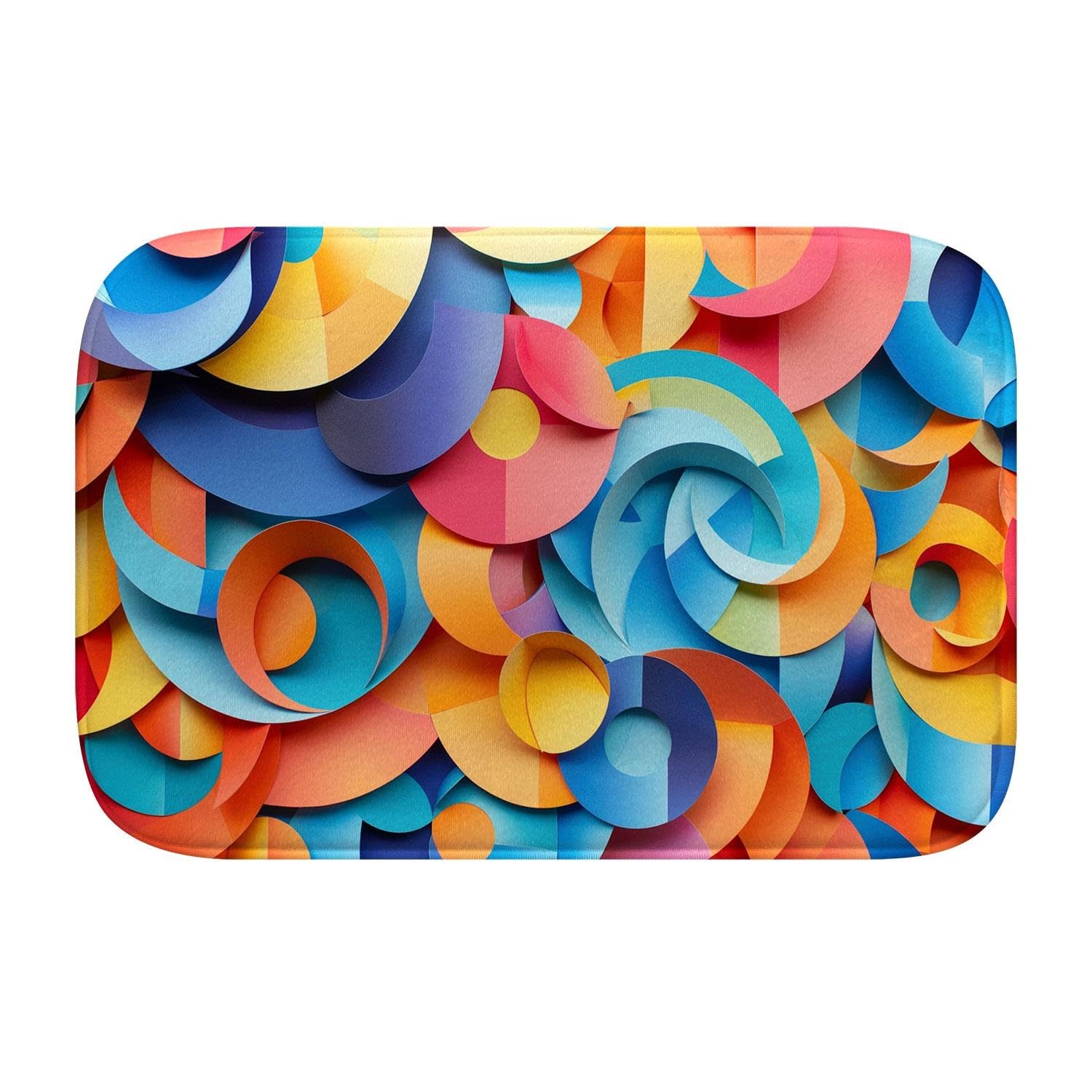 Tapis de bain absorbant lavable en machine SZFR motif d'art 194