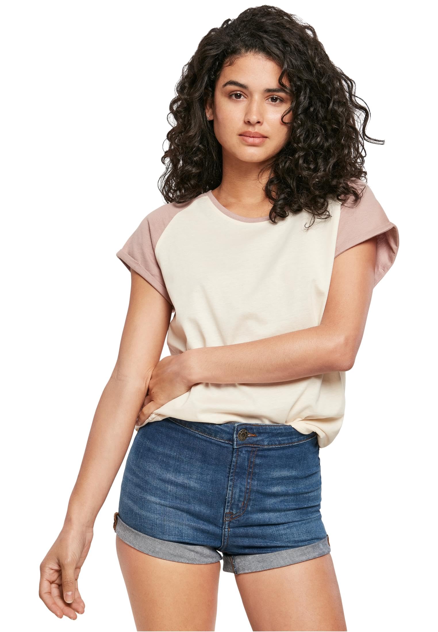 Women Ladies Contrast Raglan Tee T-Shirt (pack of 1)