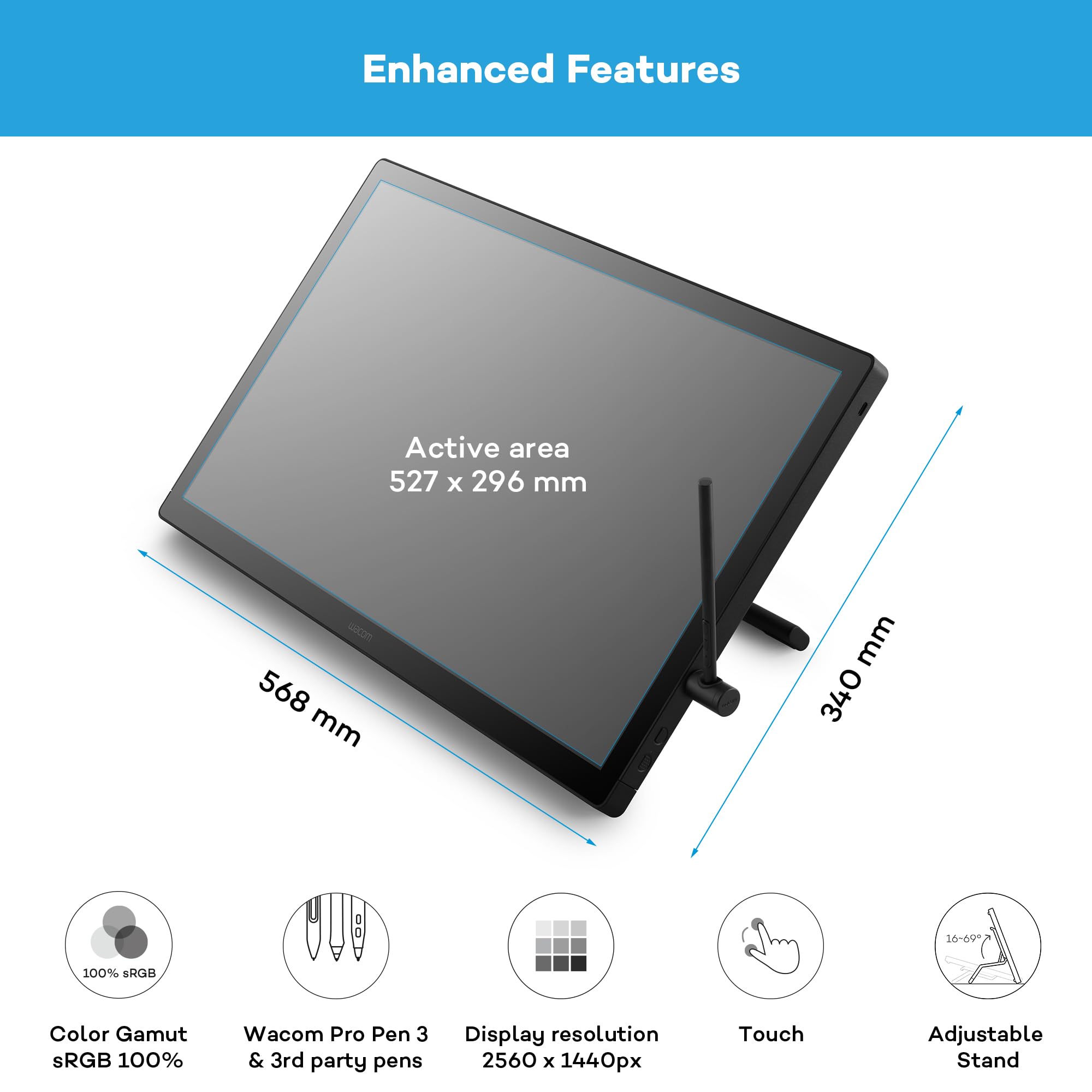 Wacom Cintiq 24 Touch (editie 2025) – 2,5 K touchscreen met Wacom