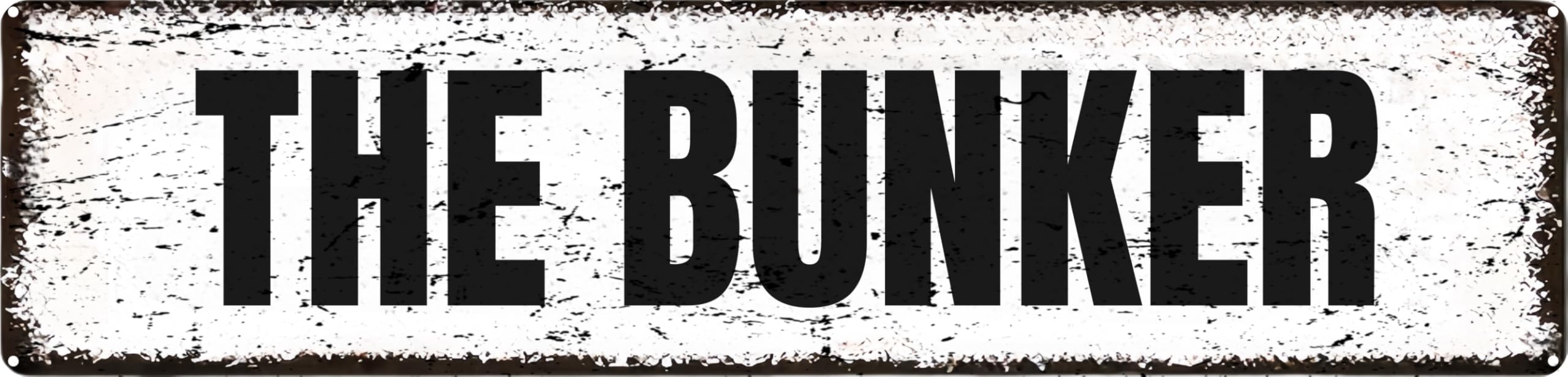 THE BUNKER Tin Sign Christmas Decor Retro Wall Decor For Home Coffee Bar Funny Aluminum Sign 4x16 Inch