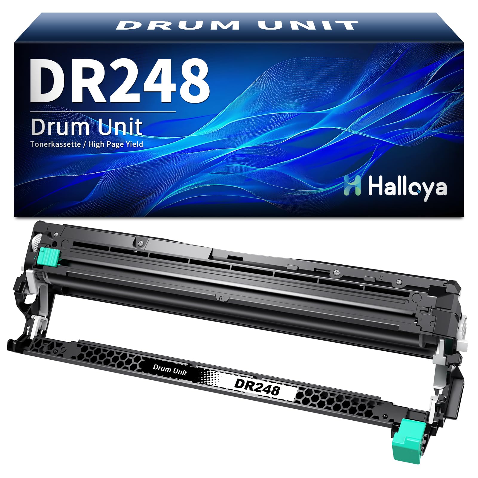 Halloya DR248 Unità tamburo sostitutive per Brother DR-248 DR-248BK Compatibile con Brother HL-L3215CW HL-L3220CWE HL-L3240CDW HL-L8240CDW DCP-L3520CDW Eco DCP-L3555CDW MFC-L3740CDW Eco MFC-L8390CDW