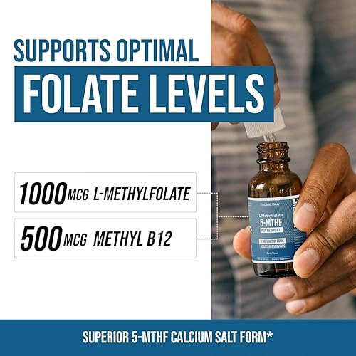 Miniatura 5 de Folato de metilo orgánico de 1000 mcg + Cofactor de metilo B12 (300 porciones) – Forma metabólicamente activa de 5-MTHF, sabor a bayas orgánicas