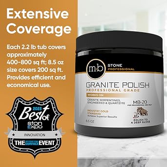 MB-20 Stone Granite Polishing Compound 8.5 Oz. for Professional use only