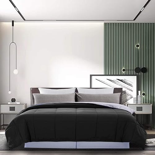 Miniatura 9 de DOWNCOOL - Edredones de tamaño matrimonial, relleno de edredón, para todas las estaciones, edredón ligero, edredón de hotel, con pestañas en las