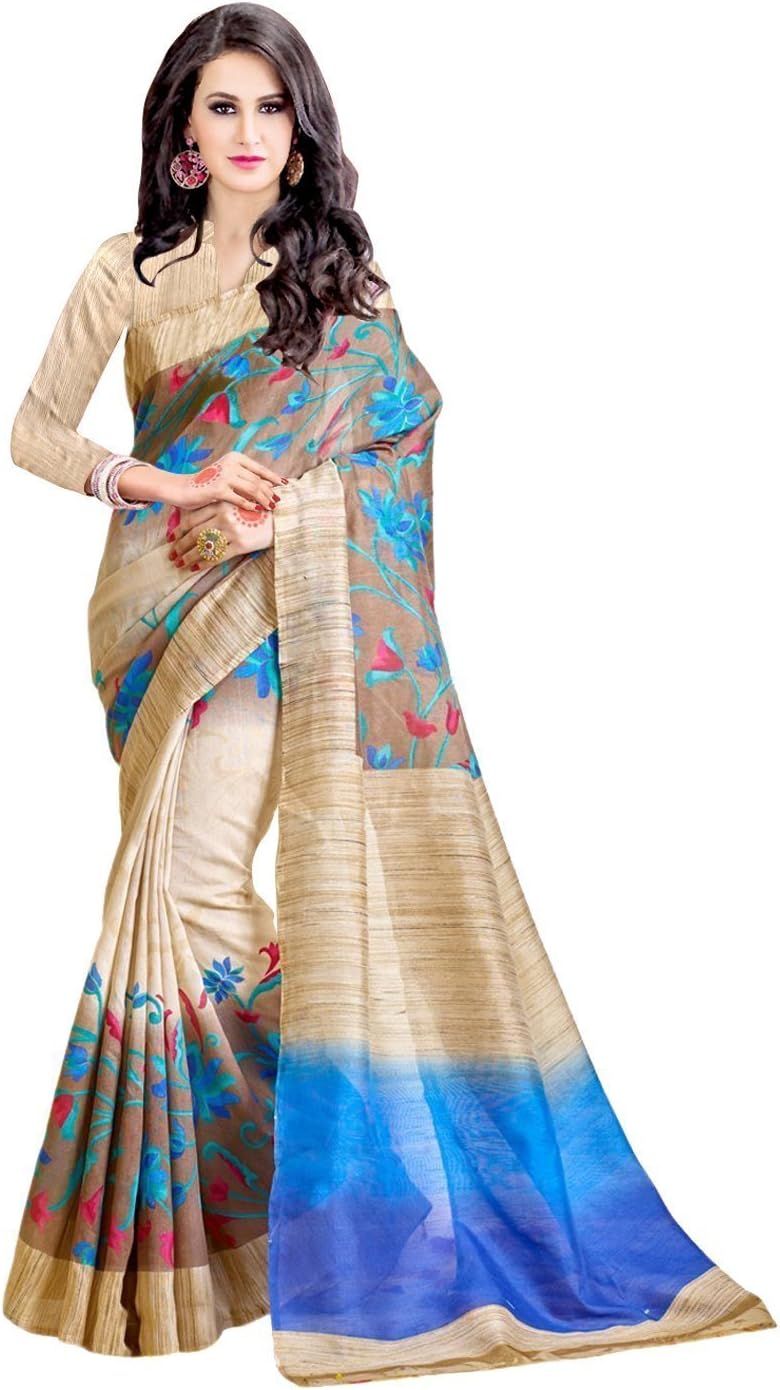 Winza Designer Women's Jaal Art Silk Saree (SSC.Bhagalpuri.Marron.Chappa_Multicolour)