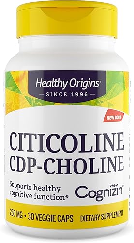 Miniatura 9 de Healthy Origins Citicoline CDP Colina 250 mg (Cognizin, sin OMG, sin gluten, apoyo cognitivo), 60 cápsulas vegetales