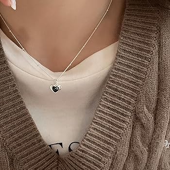 Amazon | LXMLYIN ハート型 925スターリングシルバーネックレス